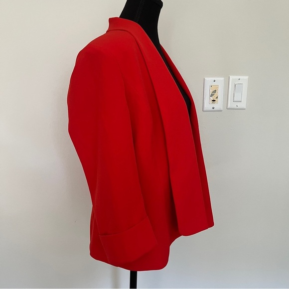 Kasper Red Cropped Jacket Size 10 - Picture 3 of 6